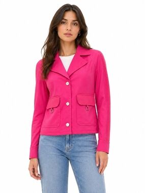 Etcetera Hot Pink Utility Jacket Size 4